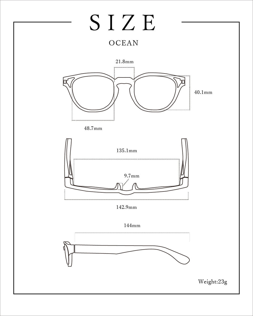 Jugaad14 /OCEAN CLEAR black / リーディンググラス 老眼鏡